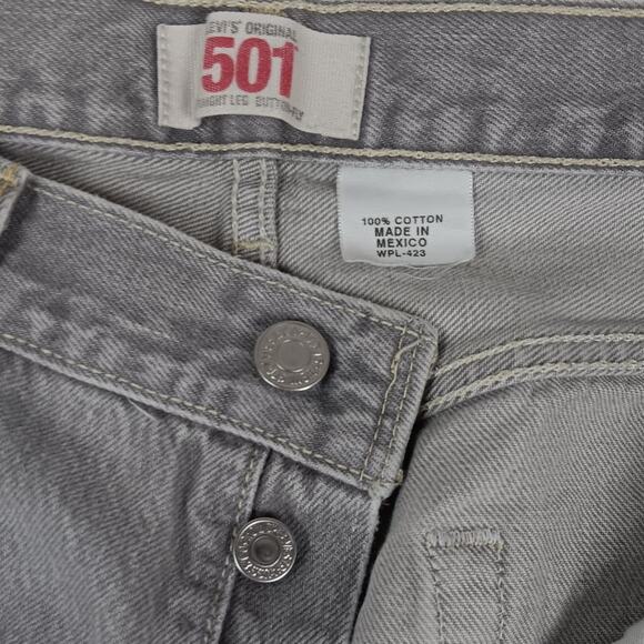 Levis 501XX Vintage Jeans Mens 32X32 Light Greystone Regular Straight Button Fly - Picture 5 of 12